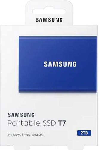 Накопитель SSD Samsung USB-C 2Tb MU-PC2T0H/WW T7 1.8" синий фото 7