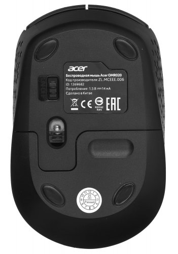 Мышь Acer OMR020 черный оптическая (1200dpi) беспроводная USB (3but) фото 2