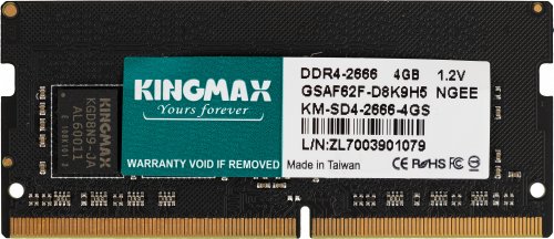Память DDR4 4Gb 2666MHz Kingmax KM-SD4-2666-4GS RTL PC4-21300 CL19 SO-DIMM 260-pin 1.2В dual rank фото 2