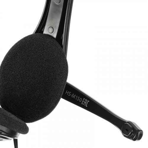 Наушники с микрофоном Оклик HS-M150 черный 2.2м накладные оголовье (NO-003N) фото 11