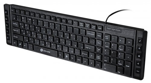 Клавиатура Оклик 530S черный USB slim Multimedia фото 9