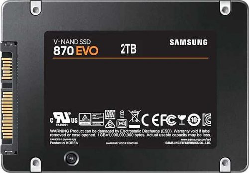 Накопитель SSD Samsung SATA III 2Tb MZ-77E2T0BW 870 EVO 2.5" фото 5