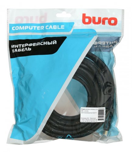 Кабель аудио-видео Buro HDMI 2.0 HDMI (m)/HDMI (m) 10м. Позолоченные контакты черный (BHP HDMI 2.0-1 фото 2