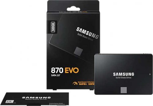 Накопитель SSD Samsung SATA III 500Gb MZ-77E500BW 870 EVO 2.5" фото 2