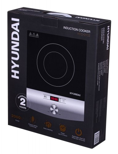 Плита Индукционная Hyundai HYC-0102 серебристый/черный стеклокерамика (настольная) фото 3