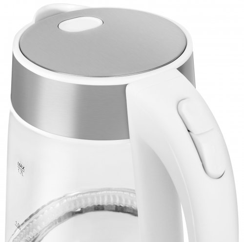 Чайник электрический Starwind SKG2011 1.7л. 2200Вт белый/серебристый (корпус: стекло) фото 6