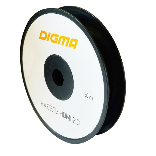 Кабель аудио-видео Digma HDMI 2.0 AOC HDMI (m)/HDMI (m) 50м. Позолоченные контакты черный (BHP AOC 2 фото 4