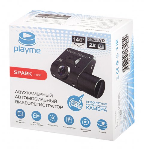 Видеорегистратор Playme Spark черный 1080x1920 1080p 140гр. MSTAR 8339D фото 3