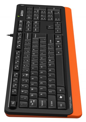 Клавиатура A4Tech Fstyler FKS10 черный/оранжевый USB фото 3