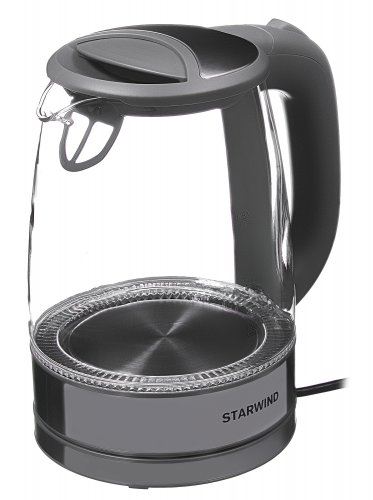 Чайник электрический Starwind SKG2315 1.7л. 2200Вт серый/серебристый (корпус: стекло) фото 6