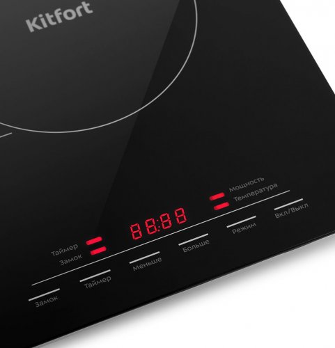 Плита Электрическая Kitfort КТ-125 черный стеклокерамика (настольная) фото 3