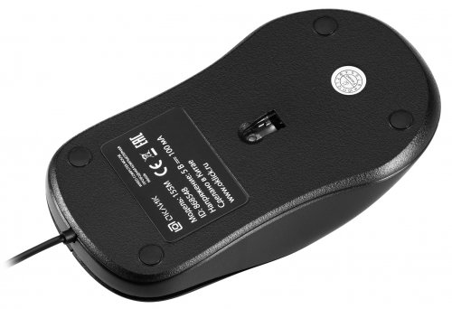 Мышь Оклик 155M черный оптическая (1600dpi) USB (4but) фото 5