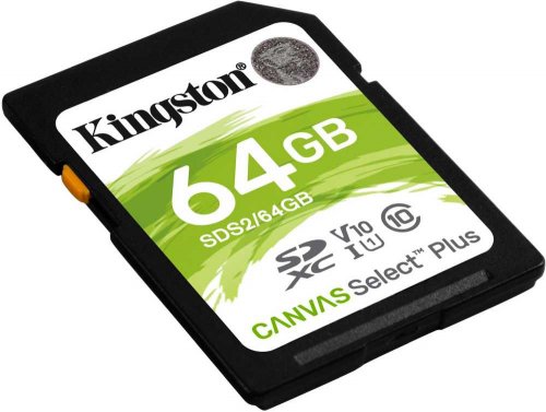 Флеш карта SDXC 64Gb Class10 Kingston SDS2/64GB Canvas Select Plus w/o adapter фото 3