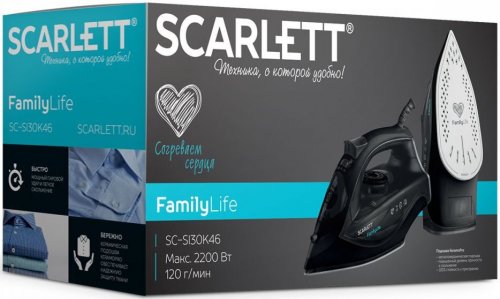 Утюг Scarlett SC-SI30K46 2200Вт черный фото 2