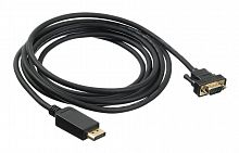 Кабель аудио-видео Buro 1.1v DisplayPort (m)/VGA (m) 3м. Позолоченные контакты черный (BHP DPP_VGA-3