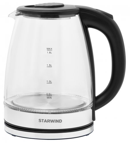 Чайник электрический Starwind SKG2050 1.8л. 1800Вт черный/серебристый (корпус: стекло) фото 7