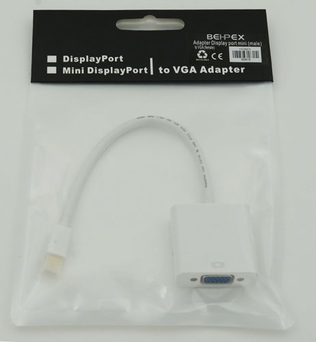 Переходник miniDisplayPort (m) VGA (f) белый фото 2