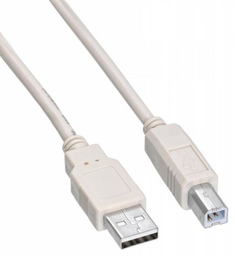 Кабель Buro USB2.0-AM/BM-1.8M-MG USB A(m) USB B(m) 1.8м феррит.кольца серый фото 2