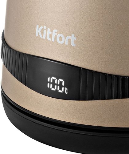 Чайник электрический Kitfort KT-6121-4 1.7л. 2200Вт бежевый (корпус: нержавеющая сталь/пластик) фото 4