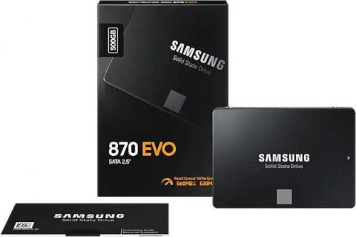 Накопитель SSD Samsung SATA III 500Gb MZ-77E500BW 870 EVO 2.5" фото 12