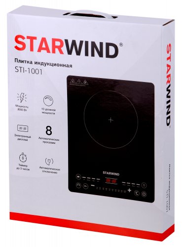 Плита Индукционная Starwind STI-1001 черный стеклокерамика (настольная) фото 3