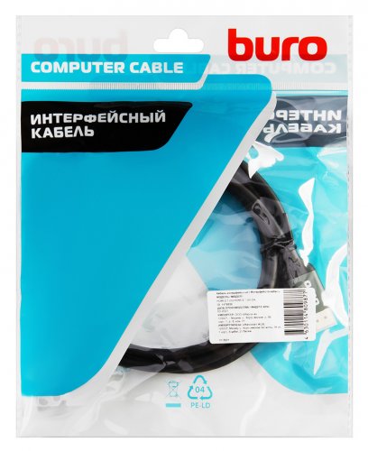 Кабель аудио-видео Buro HDMI (m)/HDMI (m) 2м. феррит.кольца Позолоченные контакты черный (BHP-HDMI-2 фото 4