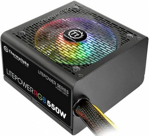 Блок питания Thermaltake ATX 550W Litepower RGB 550 (24+4+4pin) APFC 120mm fan color LED 5xSATA RTL фото 5