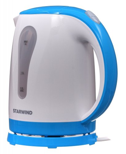 Чайник электрический Starwind SKP1217 1.8л. 2200Вт белый/голубой (корпус: пластик) фото 6