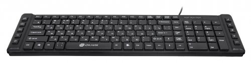 Клавиатура Оклик 530S черный USB slim Multimedia фото 8