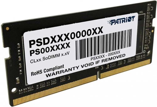 Память DDR4 16Gb 2666MHz Patriot PSD416G266681S Signature RTL PC4-21300 CL19 SO-DIMM 260-pin 1.2В фото 3