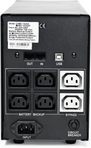 Источник бесперебойного питания Powercom Imperial IMD-1200AP 720Вт 1200ВА черный фото 2