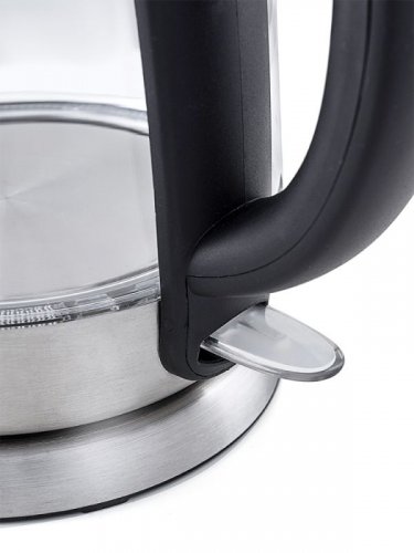 Чайник электрический Kitfort КТ-619 1.7л. 2200Вт серебристый/черный (корпус: нержавеющая сталь/стекл фото 2