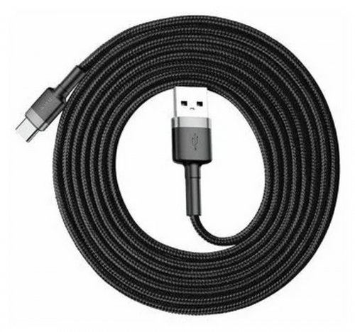 USB дата-кабель Baseus Cafule cable for Type-C (CATKLF-CG1) (2.0 м) Черный фото 2