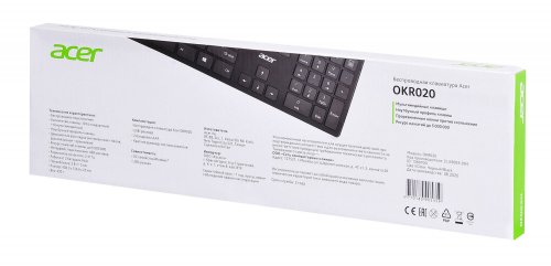 Клавиатура Acer OKR020 черный USB беспроводная slim Multimedia фото 2