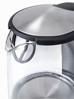 Чайник электрический Kitfort КТ-619 1.7л. 2200Вт серебристый/черный (корпус: нержавеющая сталь/стекл