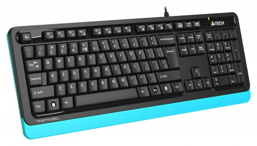 Клавиатура A4Tech Fstyler FKS10 черный/синий USB фото 4