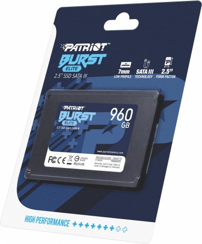 Накопитель SSD Patriot SATA III 960Gb PBE960GS25SSDR Burst Elite 2.5" фото 8