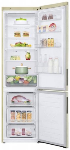 Холодильник LG GA-B509CESL двухкамерный бежевый фото 4