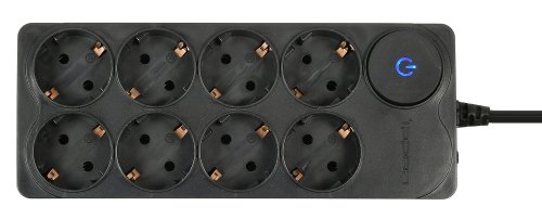 Сетевой фильтр Ippon BK238-16 3м (8 розеток) черный (коробка) фото 3
