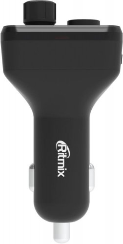 Автомобильный FM-модулятор Ritmix FMT-B100 черный MicroSD BT USB (80000554) фото 3