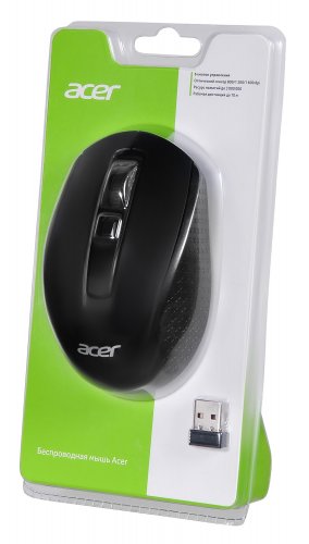 Мышь Acer OMR060 черный оптическая (1600dpi) беспроводная USB (6but) фото 8