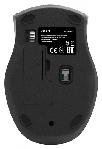 Мышь Acer OMR030 черный оптическая (1600dpi) беспроводная USB (3but) фото 2