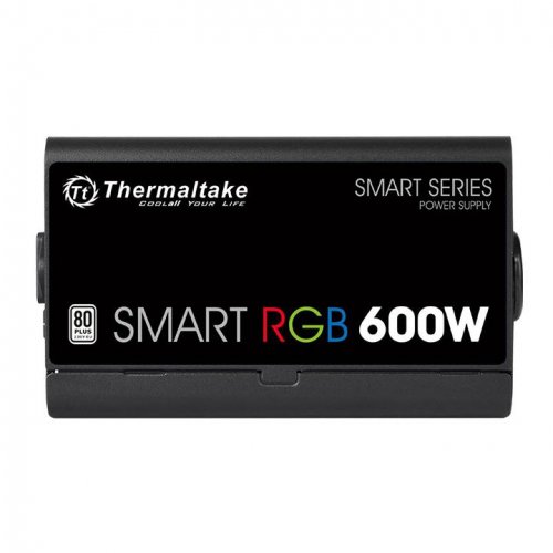 Блок питания Thermaltake ATX 600W Smart RGB 600 80+ (24+4+4pin) APFC 120mm fan color LED 5xSATA RTL фото 4