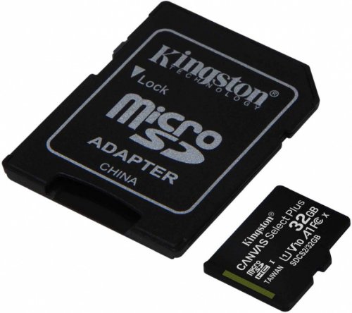 Флеш карта microSDHC 32Gb Class10 Kingston SDCS2/32GB Canvas Select Plus + adapter фото 2