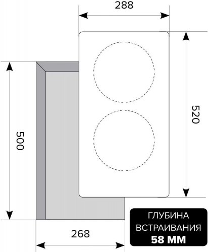 Индукционная варочная поверхность Lex EVI 320 F BL черный фото 2