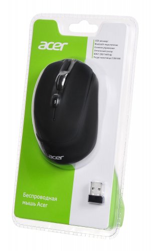 Мышь Acer OMR050 черный оптическая (1600dpi) беспроводная BT/Radio USB (6but) фото 8