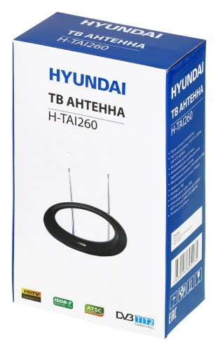 Антенна телевизионная Hyundai H-TAI260 30дБ активная черный фото 8