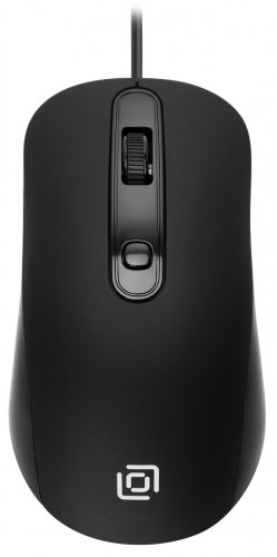 Мышь Оклик 155M черный оптическая (1600dpi) USB (4but) фото 2
