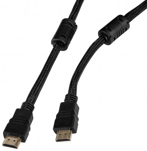 Кабель аудио-видео Buro HDMI (m)/HDMI (m) 1м. феррит.кольца Позолоченные контакты черный (HDMI-V1.4- фото 2