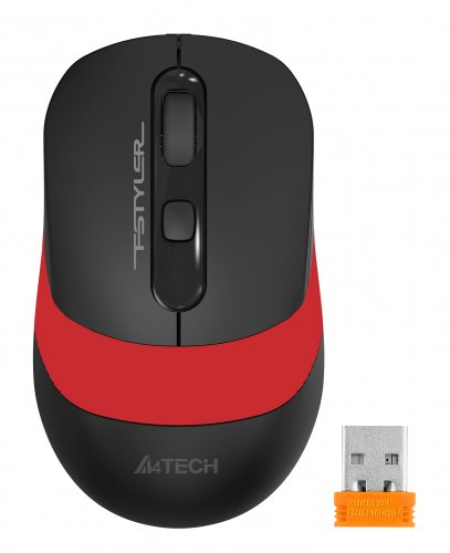 Мышь A4Tech Fstyler FG10 черный/красный оптическая (2000dpi) беспроводная USB (4but) фото 2
